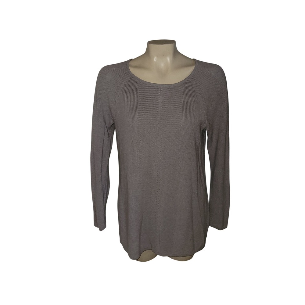 J Jill Petite Gray Knit Sweater Long Sleeve Crew Neck Casual sweater Top S comfy